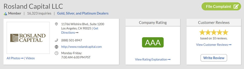 CheckBCA.org rating